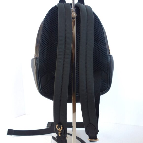 COACH mini Court signature canvas backpack brown and black C8604 EUC - Picture 6 of 13